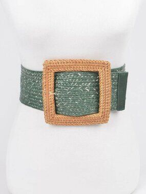 Bamboo Buckle Wide Stretch Belt